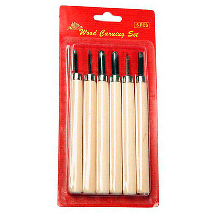 Набор инструменты для резьбы по дереву и линогравюре, 6 шт