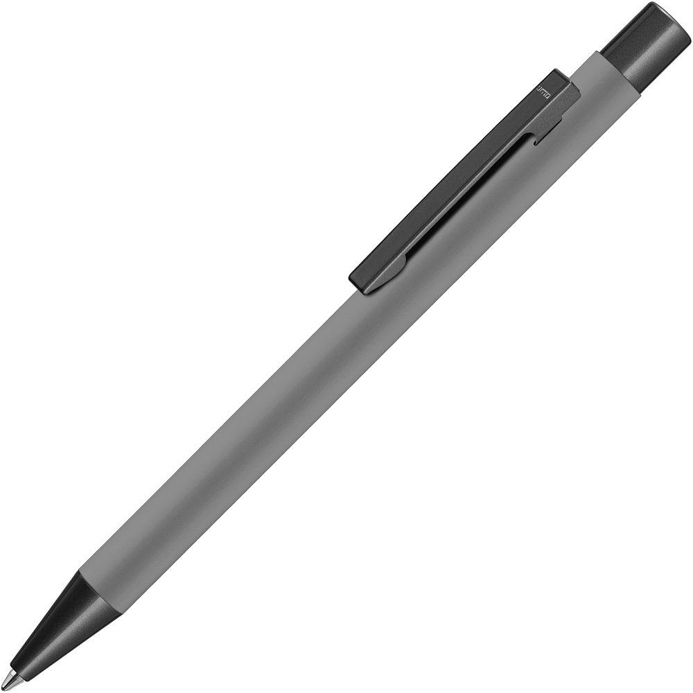 Ручка шариковая автоматическая "Straight Gum", 1.0 мм, серый, антрацит, стерж. синий