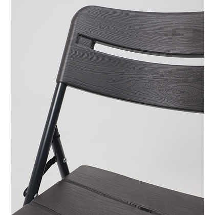 Стул складной, пластик, темно-серый - 10
