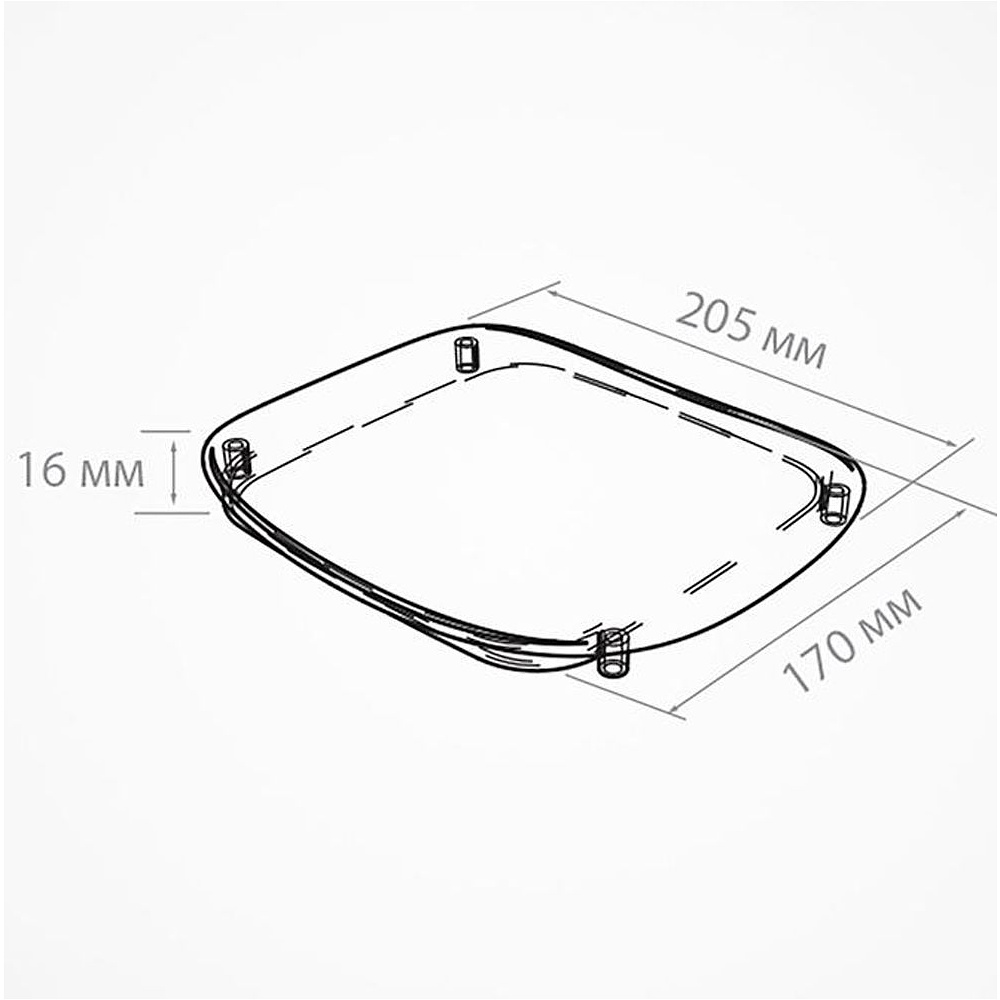 Монетница прямоугольная "410469", прозрачный - 4