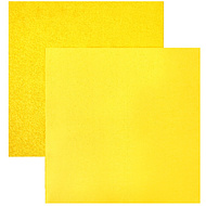 Салфетка из микроволокна прорезиненная, 250г/м2, 30х30см, 2шт/упак, желтый