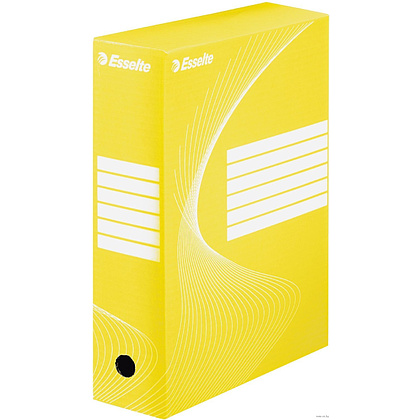 Коробка архивная "Esselte", 100x245x345 мм, желтый