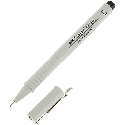 Ручка-лайнер "Ecco Pigment", 0.3 мм, черный