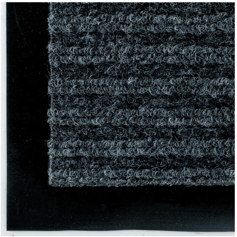 Коврик придверный "OfficeClean", 40х60 см, ребристый, серый - 2