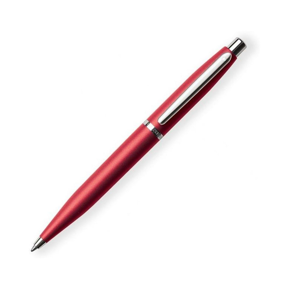 Ручка шариковая автоматическая "Sheaffer Vfm", 0.7 мм, красный, серебристый, стерж. черный