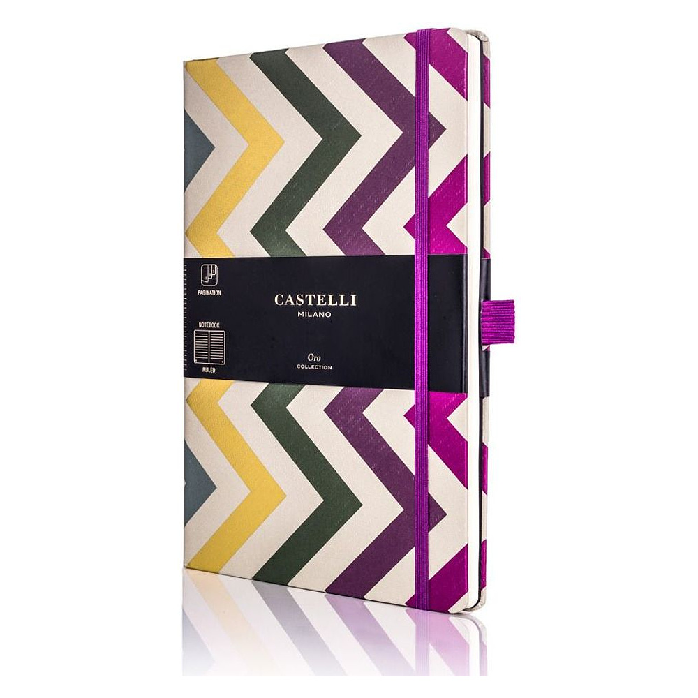Блокнот "Oro Frets", А5, 120 листов, линейка, разноцветный, фиолетовый