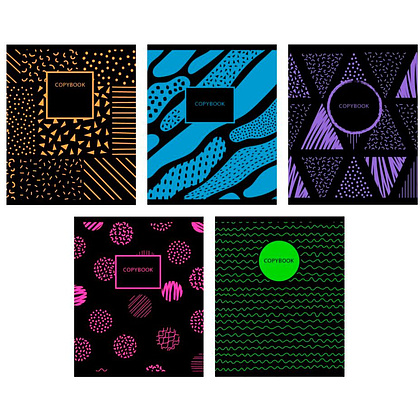 Тетрадь "Neon color", А5, 48 листов, клетка, ассорти