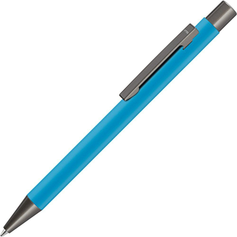 Ручка шариковая автоматическая "Straight Gum", 1.0 мм, голубой, антрацит, стерж. синий