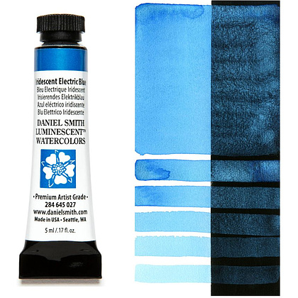 Краски акварельные "Daniel Smith", электрический голубой иридисцентный, 5 мл, туба