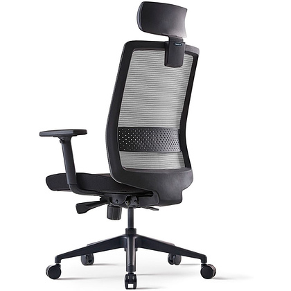 Кресло для руководителя BESTUHL "S30", сетка, ткань, пластик, черный - 3