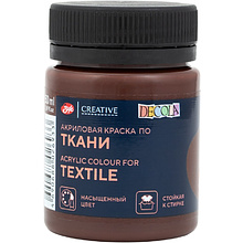Краска акриловая по ткани "Декола", 446 горький шоколад, 50 мл., банка