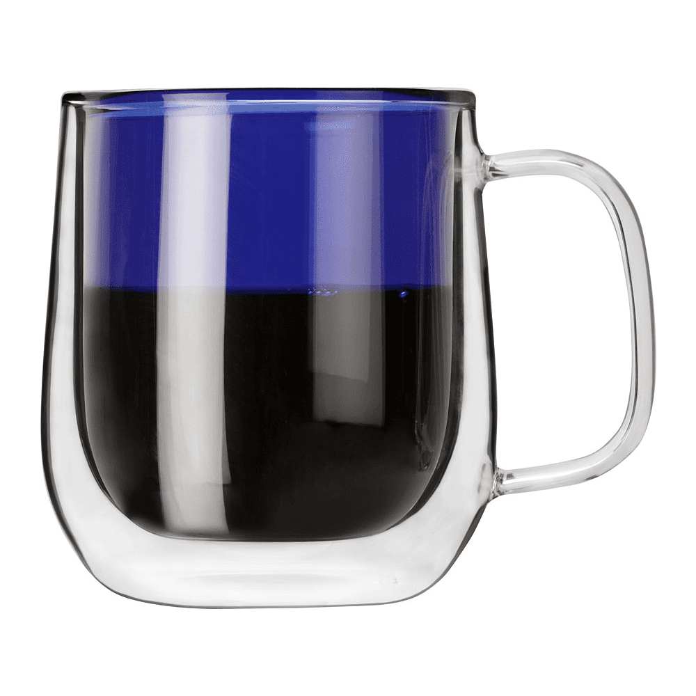 Кружка стеклянная "Ubud", 250 мл, синий, прозрачный - 2
