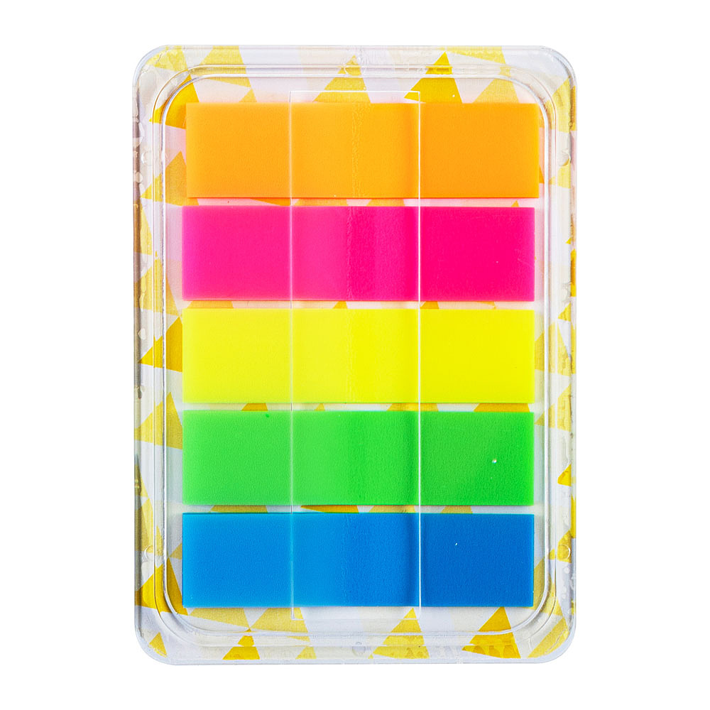 Закладки клейкие "Deli", 44x12 мм, 100 шт, ассорти неон - 2