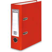 Папка-регистратор "VauPe", А5, 75 мм, ламинированный картон, красный