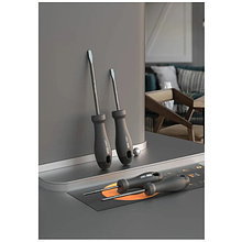 Набор отверток Deli HS HT1004, 4 шт. (PH1х100,PH2х150,SL5х100, SL6х150), Soft Touch, черный