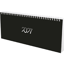 Планинг датированный "Black style" на 2027 год, 285х112 мм, 128 страниц, линейка, черный