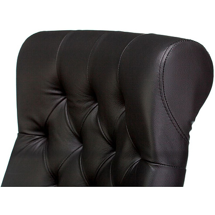 Кресло для руководителя Бюрократ T-9928WALNUT, кожа, металл/дерево, черный - 7