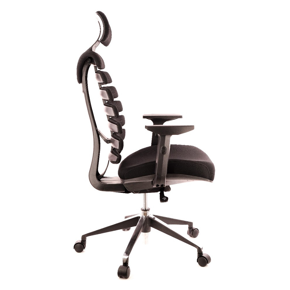 Кресло для руководителя EVERPROF "Ergo", ткань, алюминий, черный - 3