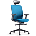 Кресло для руководителя BESTUHL "J1", сетка, ткань, пластик, синий 