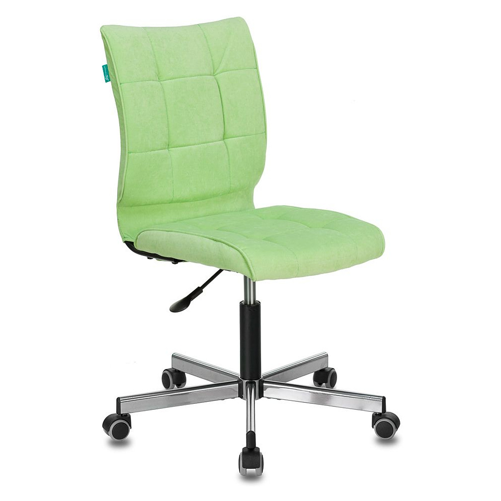 Кресло для персонала Бюрократ "СH-330M/VELV81", ткань, металл, светло-салатовый