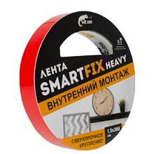 Лента клейкая двусторонняя 15 мм x 3 м SmartFix Heavy SFV1530T