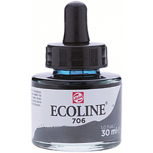 Жидкая акварель "ECOLINE", 706 темно-серый, 30 мл