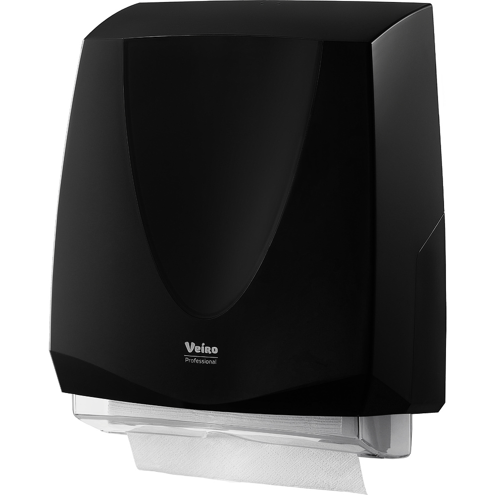 Диспенсер для полотенец листовых Veiro Professional "Prima", ABS-пластик, черный