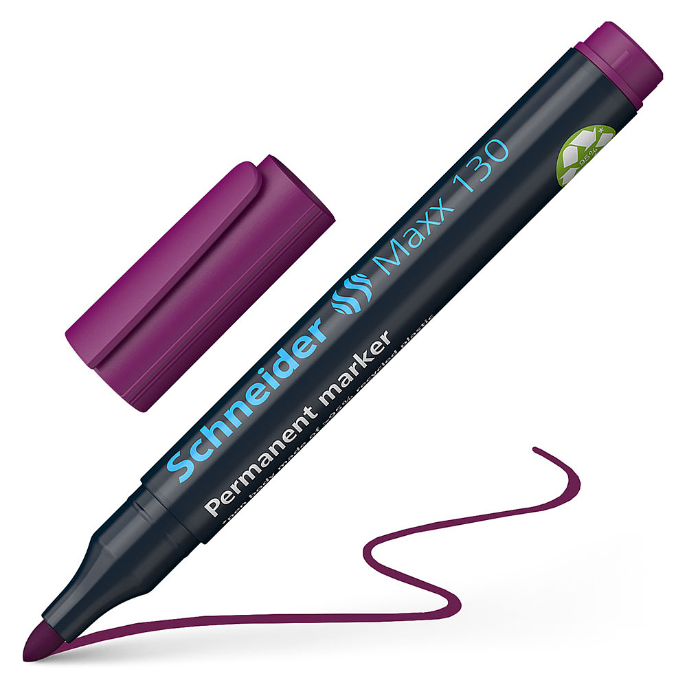 Маркер перманентный "Schneider Maxx 130", фиолетовый - 2