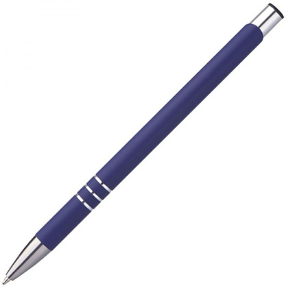 Ручка шариковая автоматическая "New Jersey", 0.7 мм, синий, серебристый, стерж. синий - 3