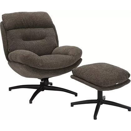 Кресло мягкое EVERPROF Kiwi, ткань, темно-коричневый