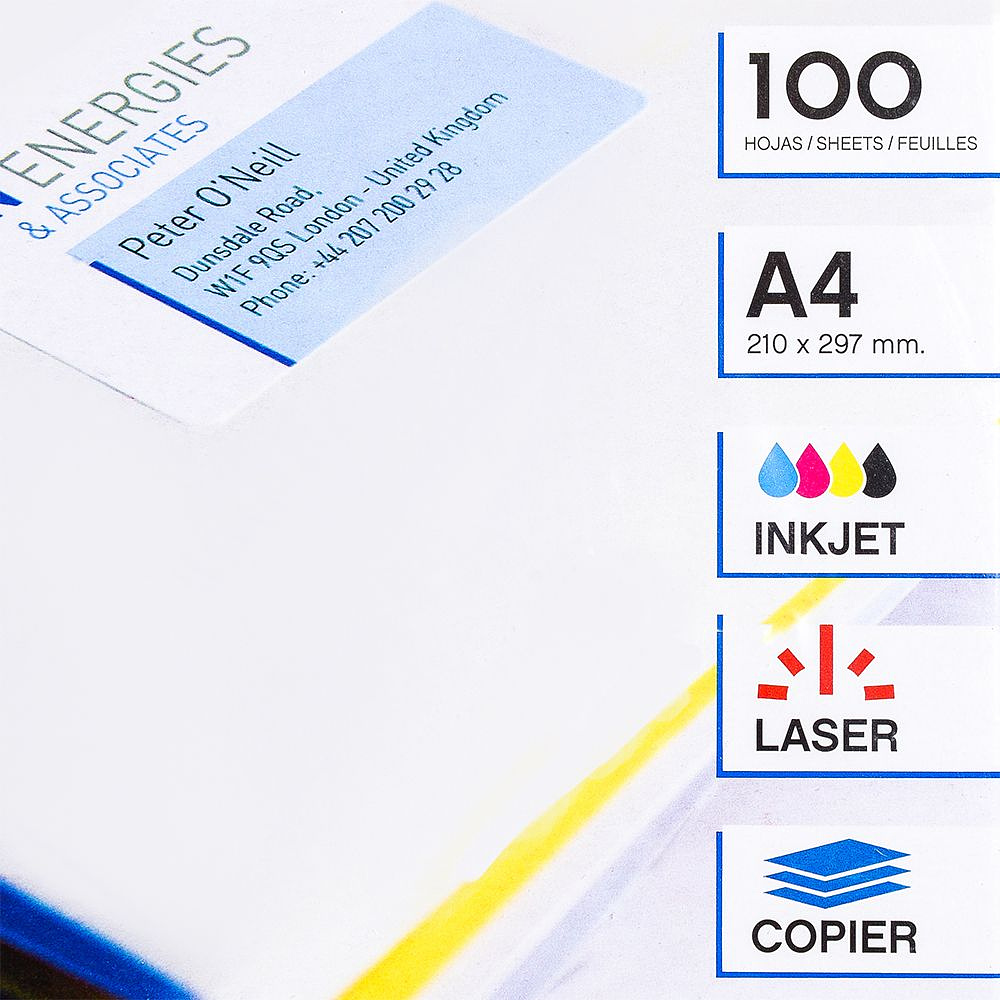 Самоклеящиеся этикетки универсальные "Apli", 105x74 мм, 100 листов, 8 шт, белый - 2