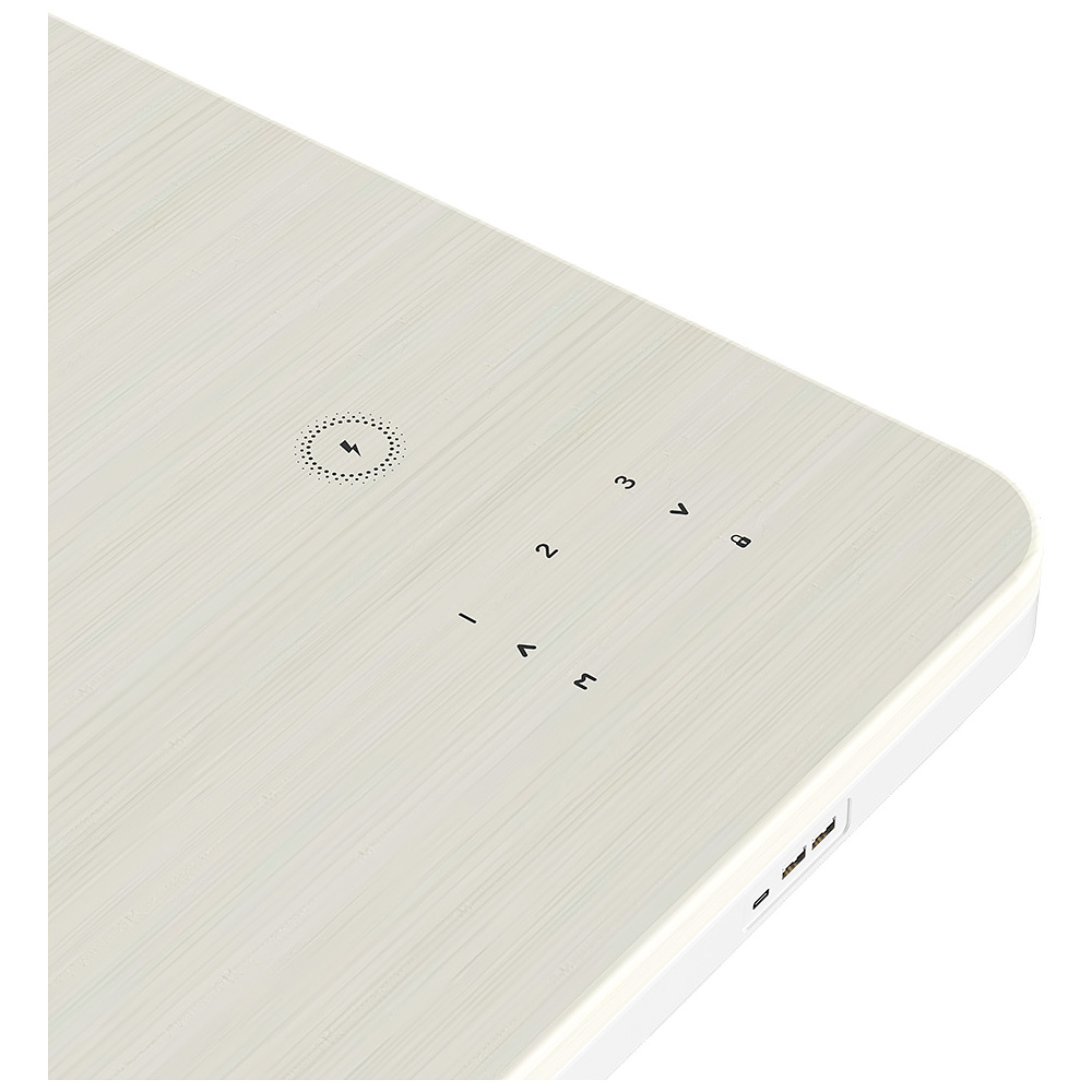 Стол с электроприводом двухмоторный AOKE HOME WOOD, цвет белый/береза  - 6