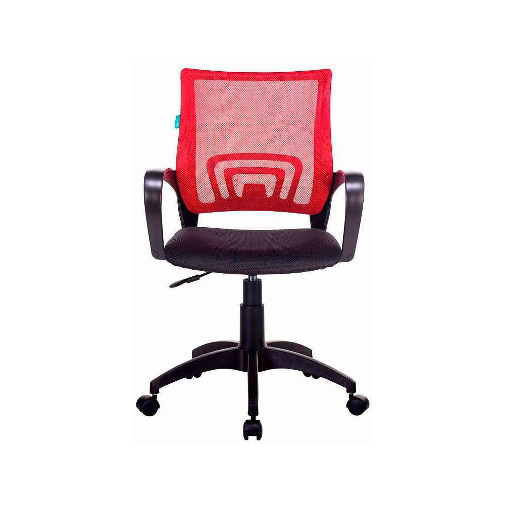 Кресло для персонала Бюрократ "CH-695NLT", ткань, пластик, красный, черный - 2