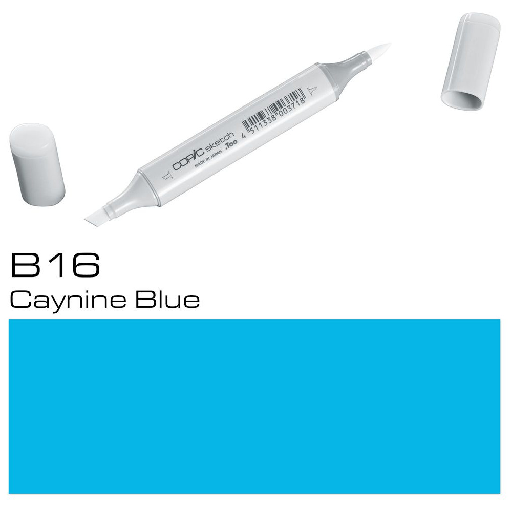 Маркер перманентный "Copic Sketch", B-16 цианиновый синий