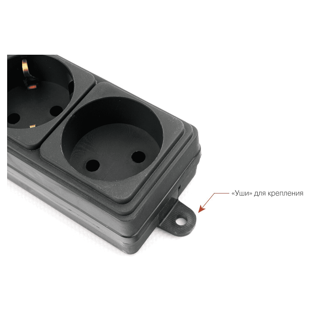 Сетевой фильтр Power Cube "SPG6", 6 розеток, 3 м, черный  - 3