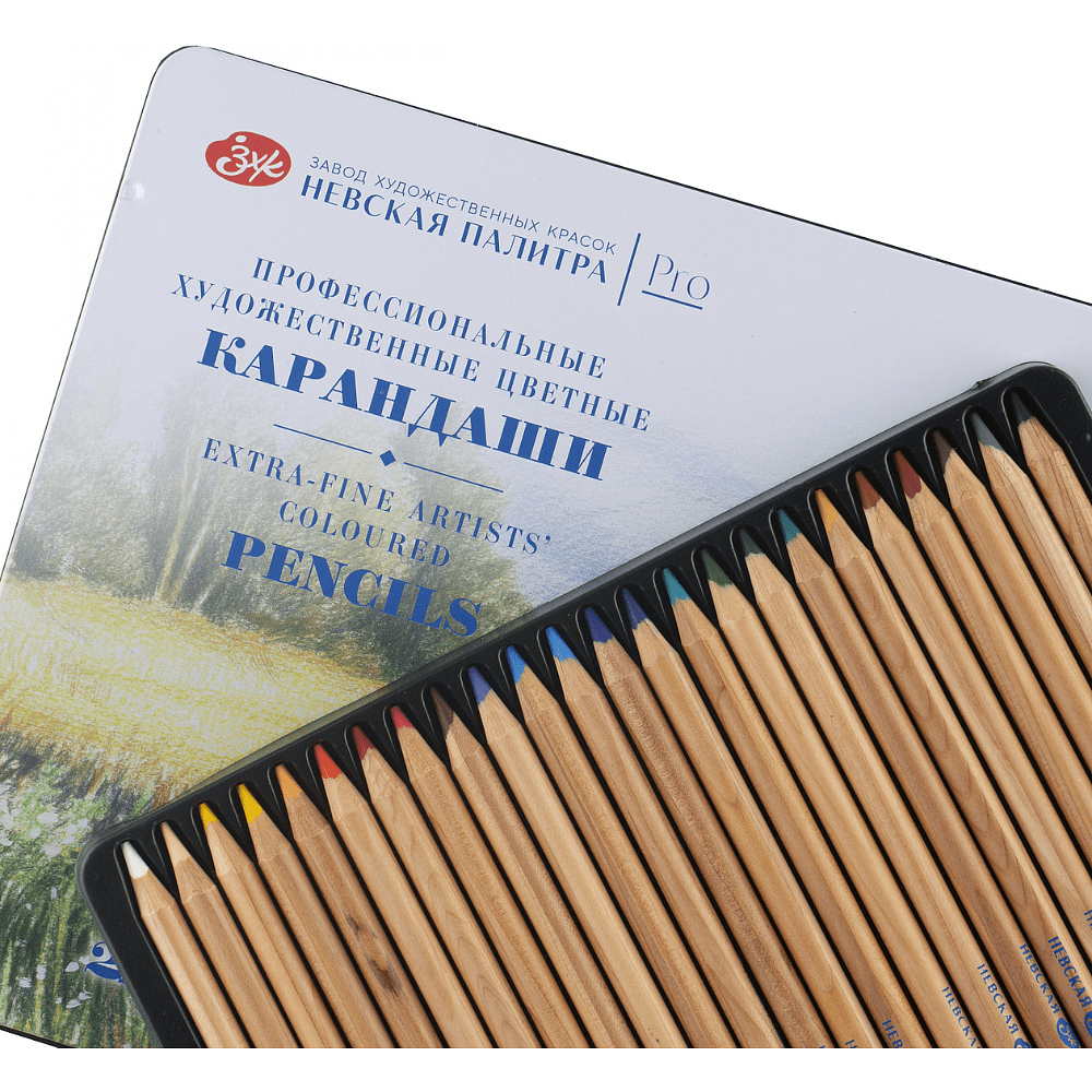 Цветные карандаши "Мастер-Класс", в жестяном пенале, 24 цвета - 3