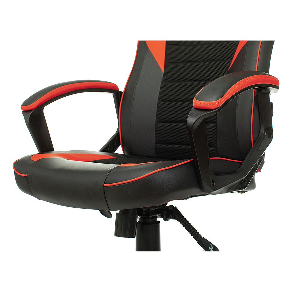 Кресло игровое "Zombie GAME 16", ткань, экокожа, пластик, черный, красный - 8