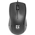 Мышь Defender Optimum MB-160, проводная, 1000 dpi, 3 кнопки, черный