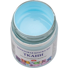 Краска акриловая по ткани "Декола", 534 светло-голубая, 50 мл., банка