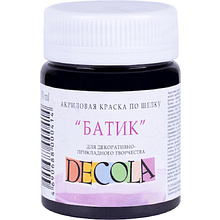 Краска акриловая по шелку перламутровая "Декола", 810 черная, 50 мл., банка