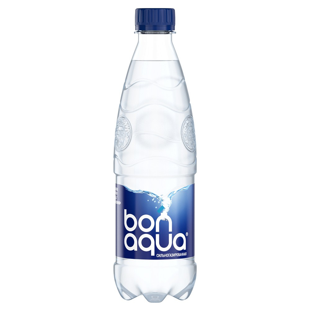 Вода питьевая "Bonaqua", сильногазированная, 0.5 л