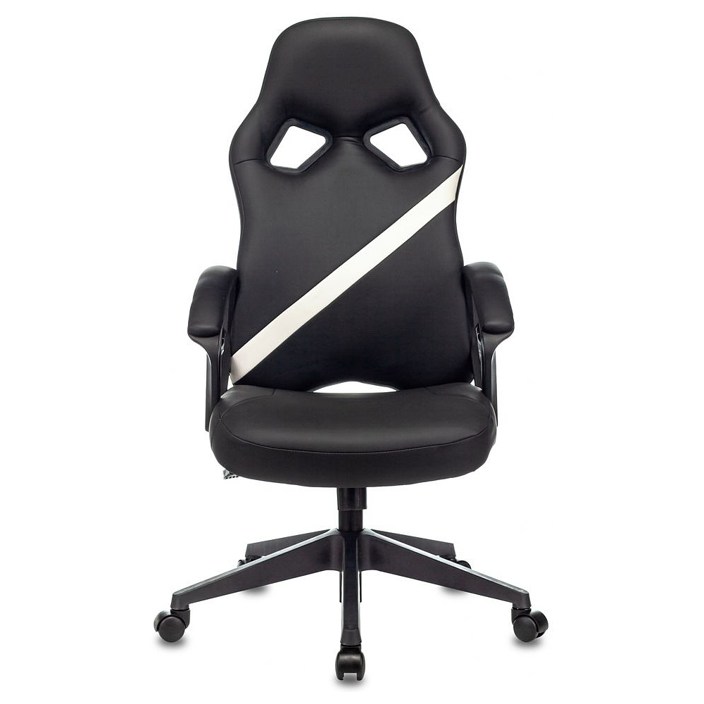 Кресло игровое "Zombie DRIVER", экокожа, пластик, черный, белый - 11