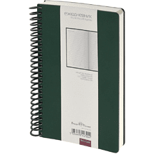 Ежедневник недатированный "Agenda", А5, на спирали, зеленый