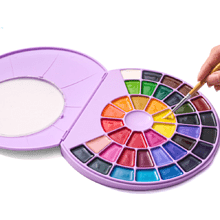 Краски акварельные "Himi", набор, 38 цветов, фиолетовый футляр