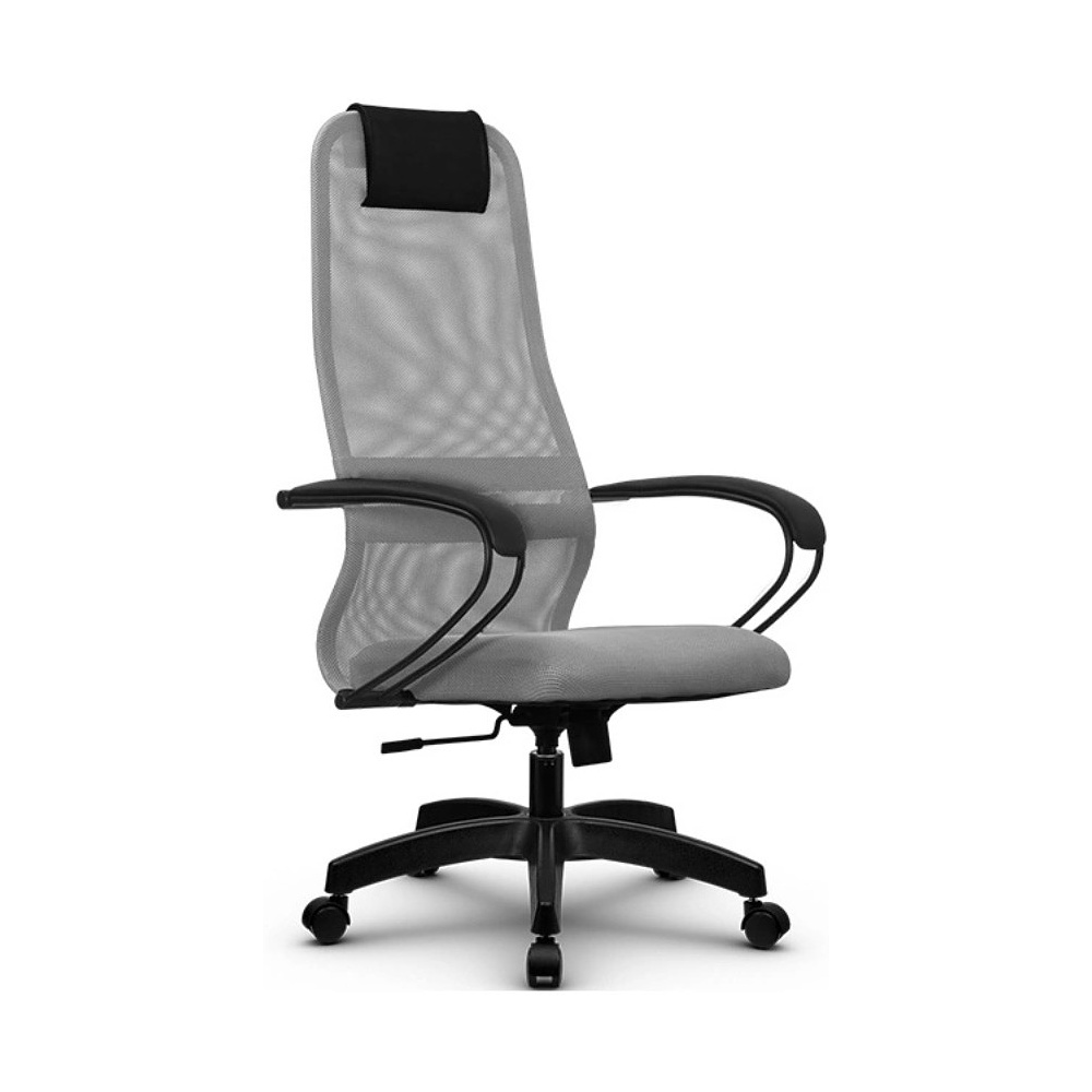Кресло для руководителя "METTA BP-8 PL №24" сетка, пластик, светло-серый