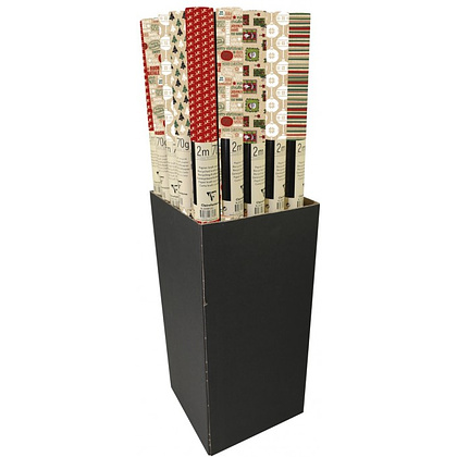 Бумага декоративная в рулоне "Kraft Christmas assortment", 60 г/м2, 2x0.7 м, ассорти - 4