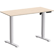Стол с электроприводом WellDesk Basic 1200x675х18 белый/ясень шимо светлый (9191460+9197779)