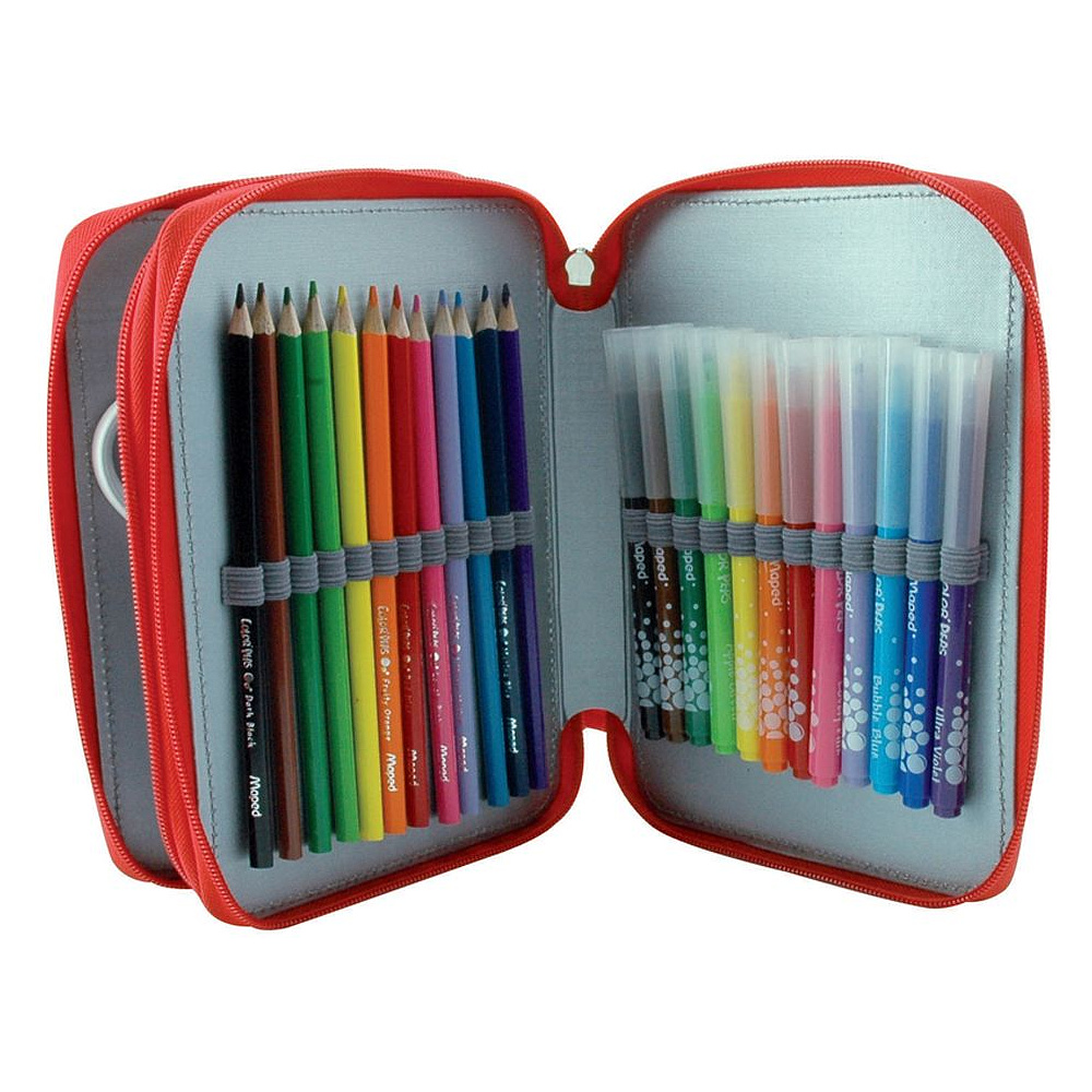 Пенал Maped "Cars", 2 отделения, с наполнением - 3