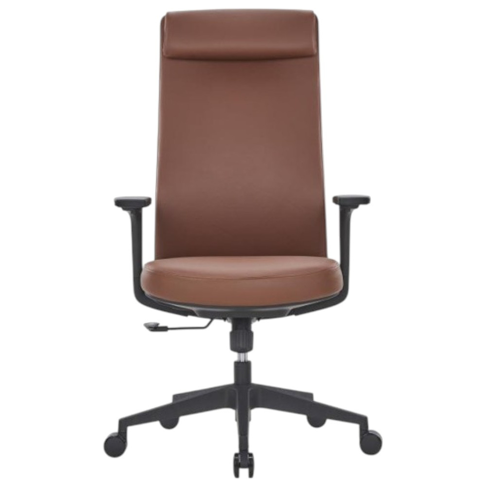 Кресло компьютерное SitZone CH-366A, натуральная кожа, алюминий, коричневый - 2