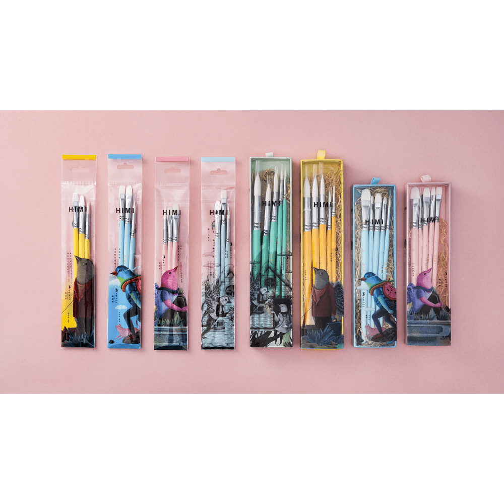 Набор кистей для рисования "Himi Miya Little Bird", синтетика, 5 шт - 8